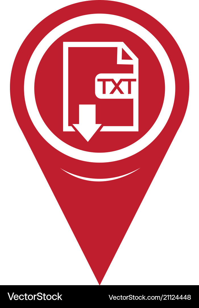 Karte Pin Pointer Datei Typ txt Symbol vektorbild