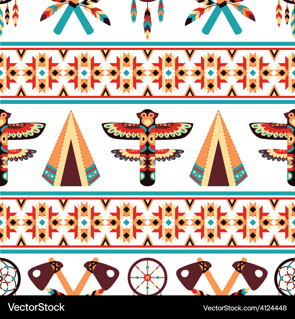 Native American Border Pattern vector image