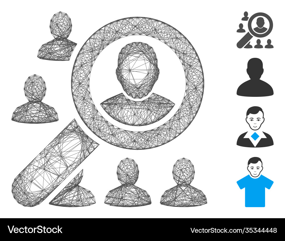 Net find user mesh Vector Image