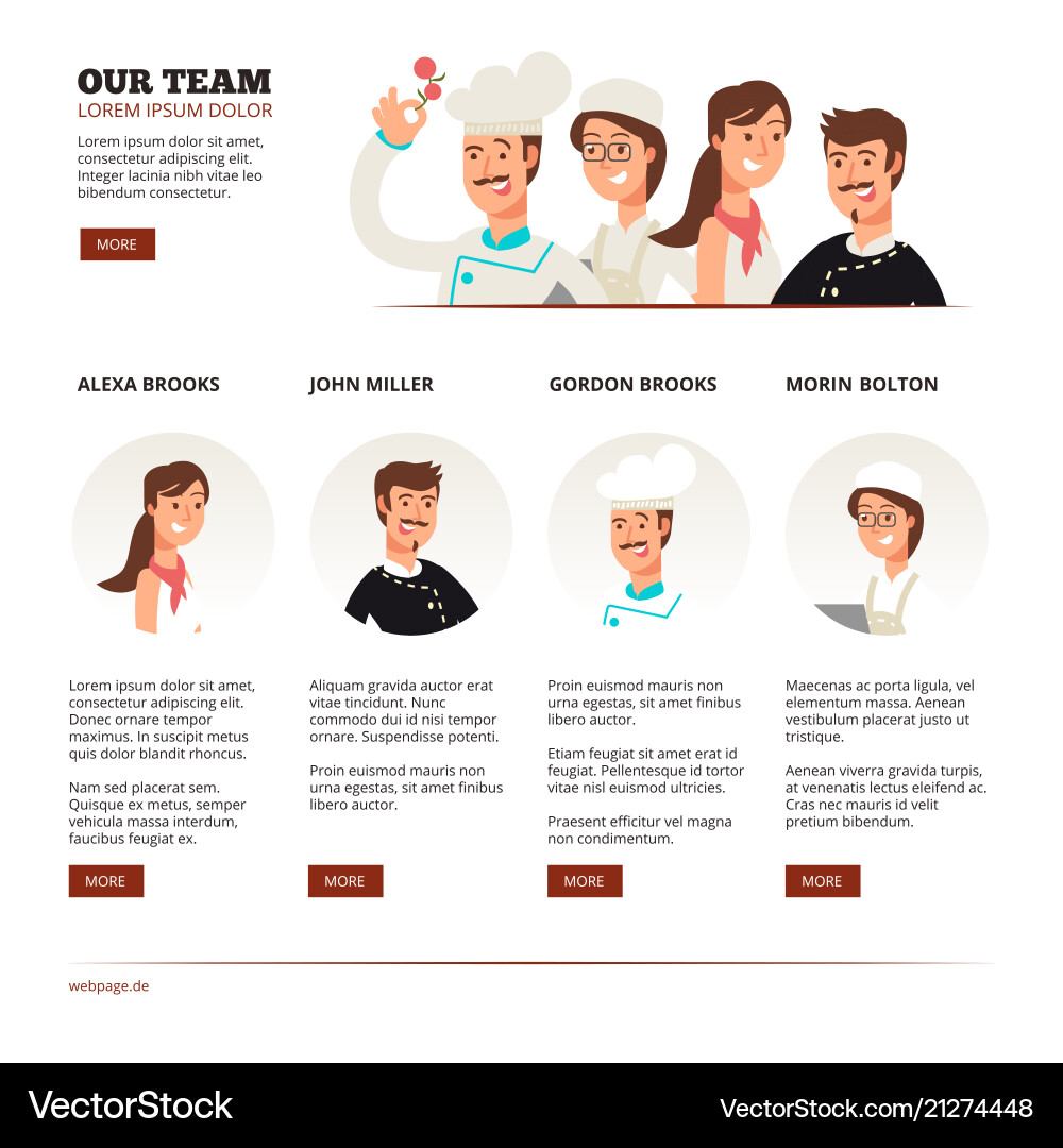 Restaurant cafe team teamwork concept Restaurant cafe team teamwork concept vector image