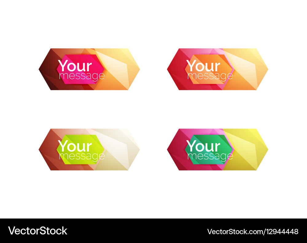Shiny blank web option boxes vector image
