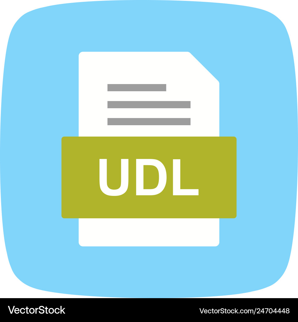 Udl file document icon Vector Image