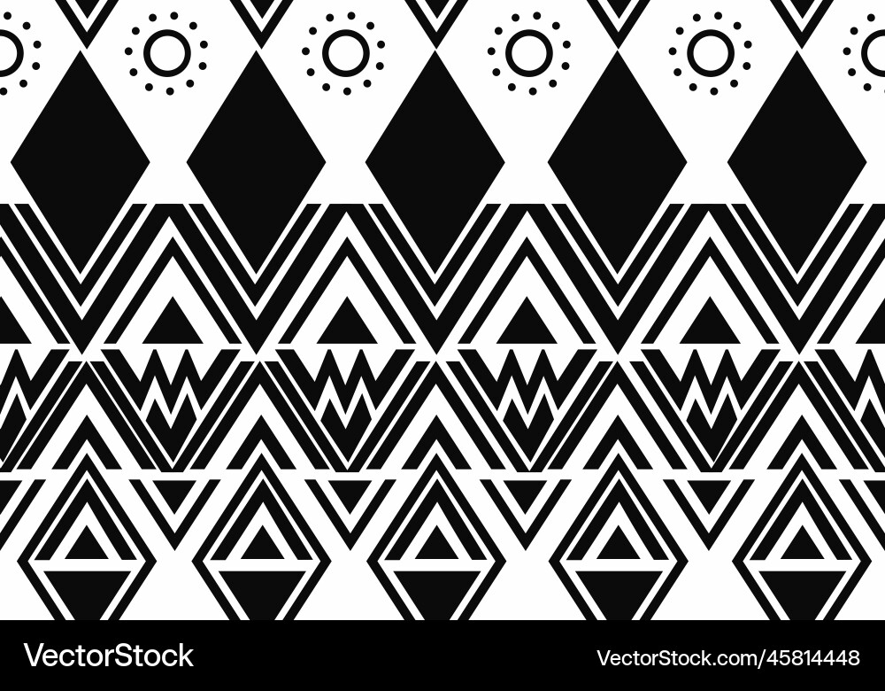 Unique tribal hand drawn maori style seamless Unique tribal hand drawn maori style seamless vector image