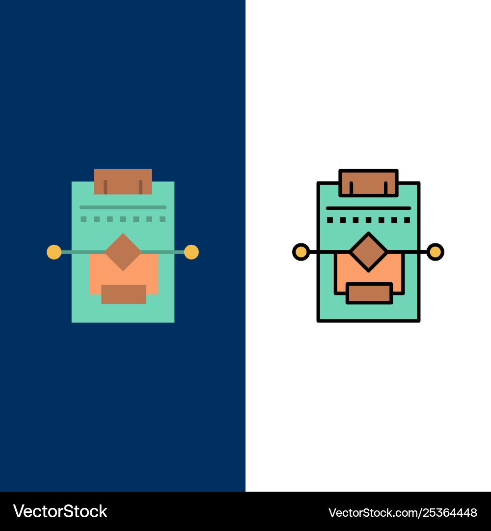 Workflow network process settings icons flat Workflow network process settings icons flat Vector Image
