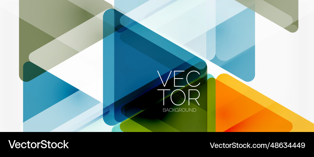 Abstract background color transparent triangles Vector Image