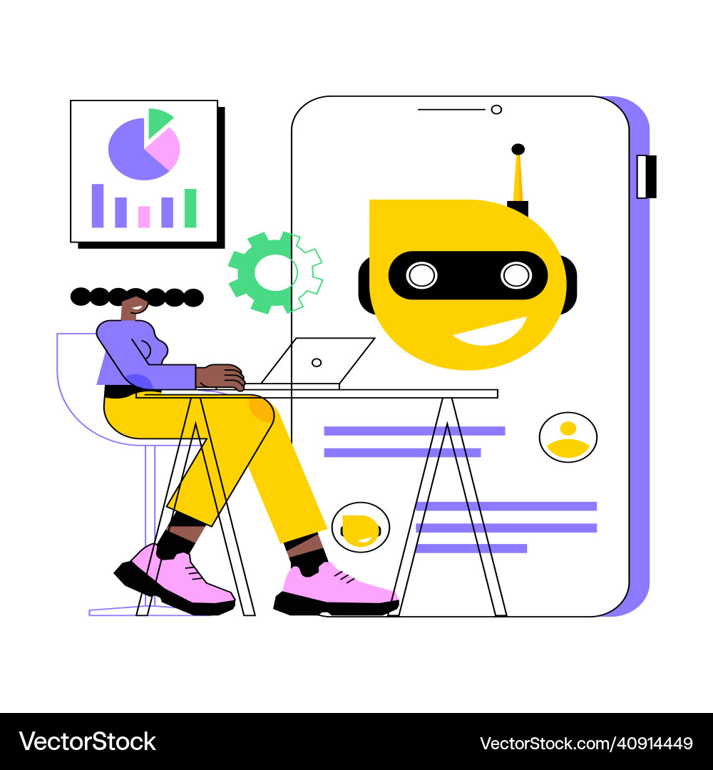 Chatbot development platform abstract concept Chatbot development platform abstract concept vector image