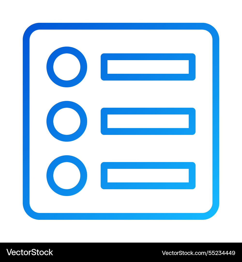 Checklist design icon with three items vector image