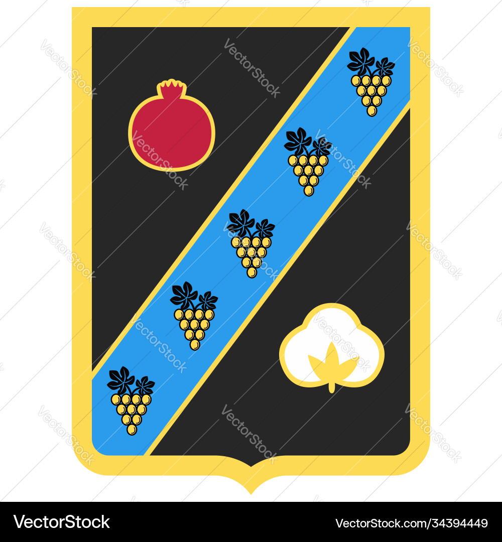 Coat arms goychay in azerbaijan Vector Image