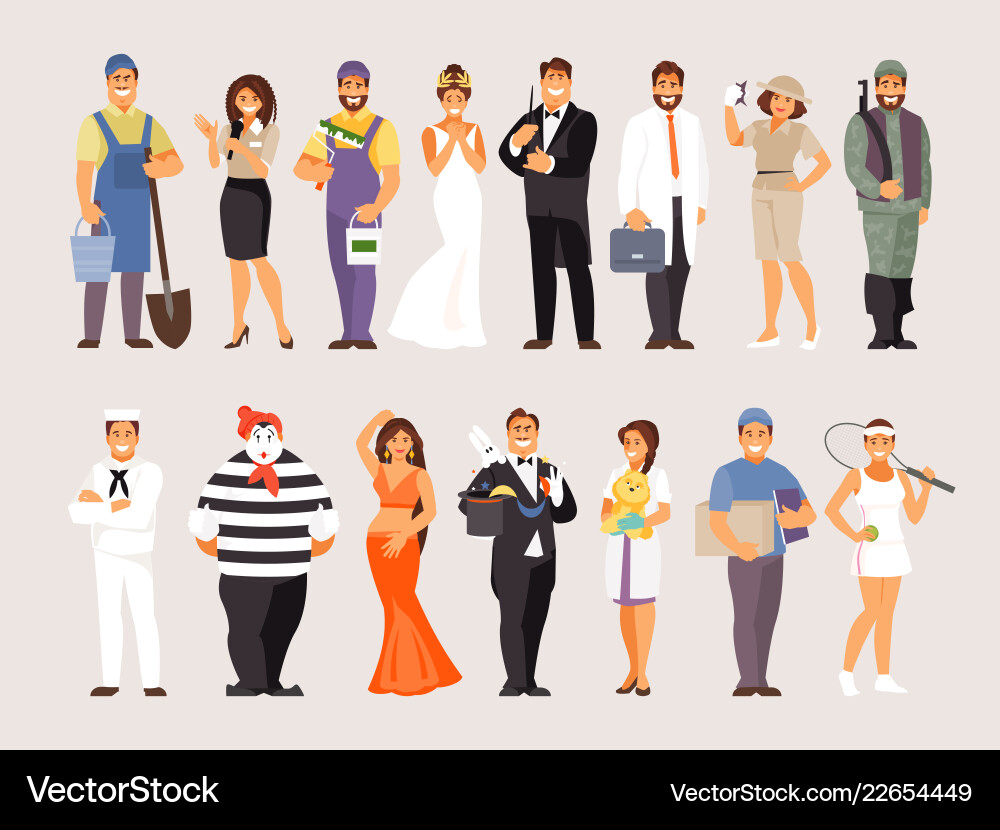 Collection of professions part 4 Collection of professions part 4 vector image