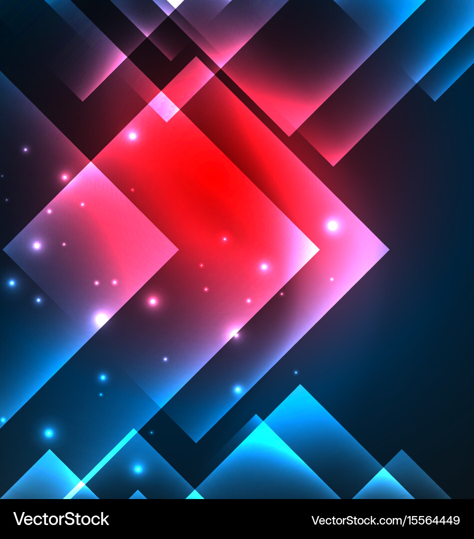 Dark background design with squares and shiny vector image