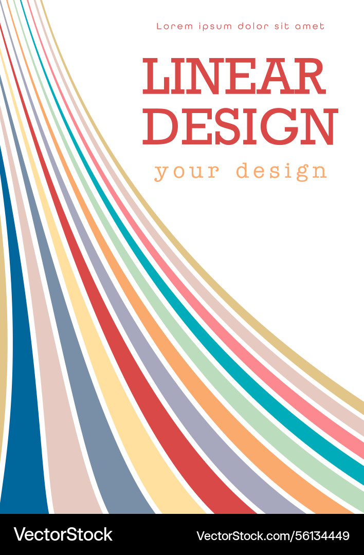 Dynamic wave wavy lines design linear vector image