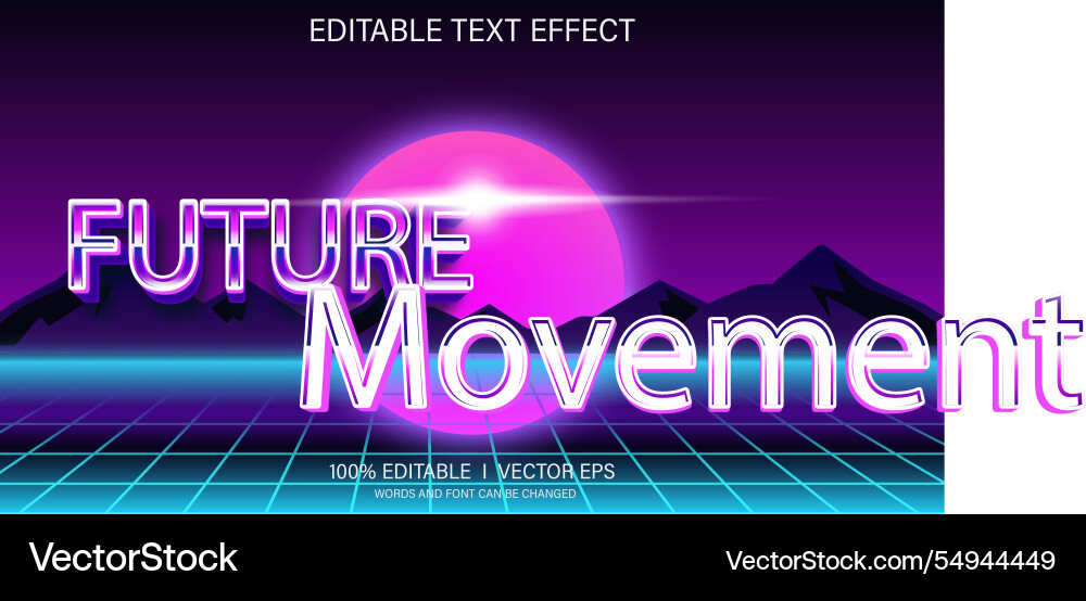 Future 3d text effect with modern style design Future 3d text effect with modern style design vector image