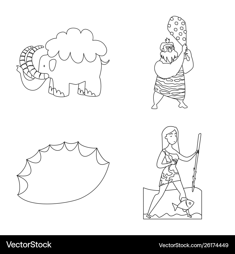 Isolated object primitive and archeology symbol Vector Image