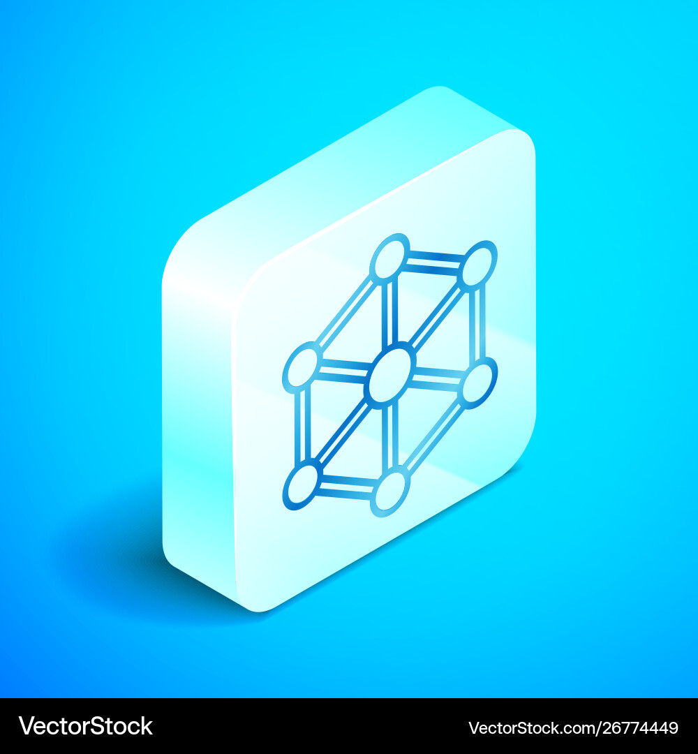Isometric line blockchain technology icon isolated Isometric line blockchain technology icon isolated vector image