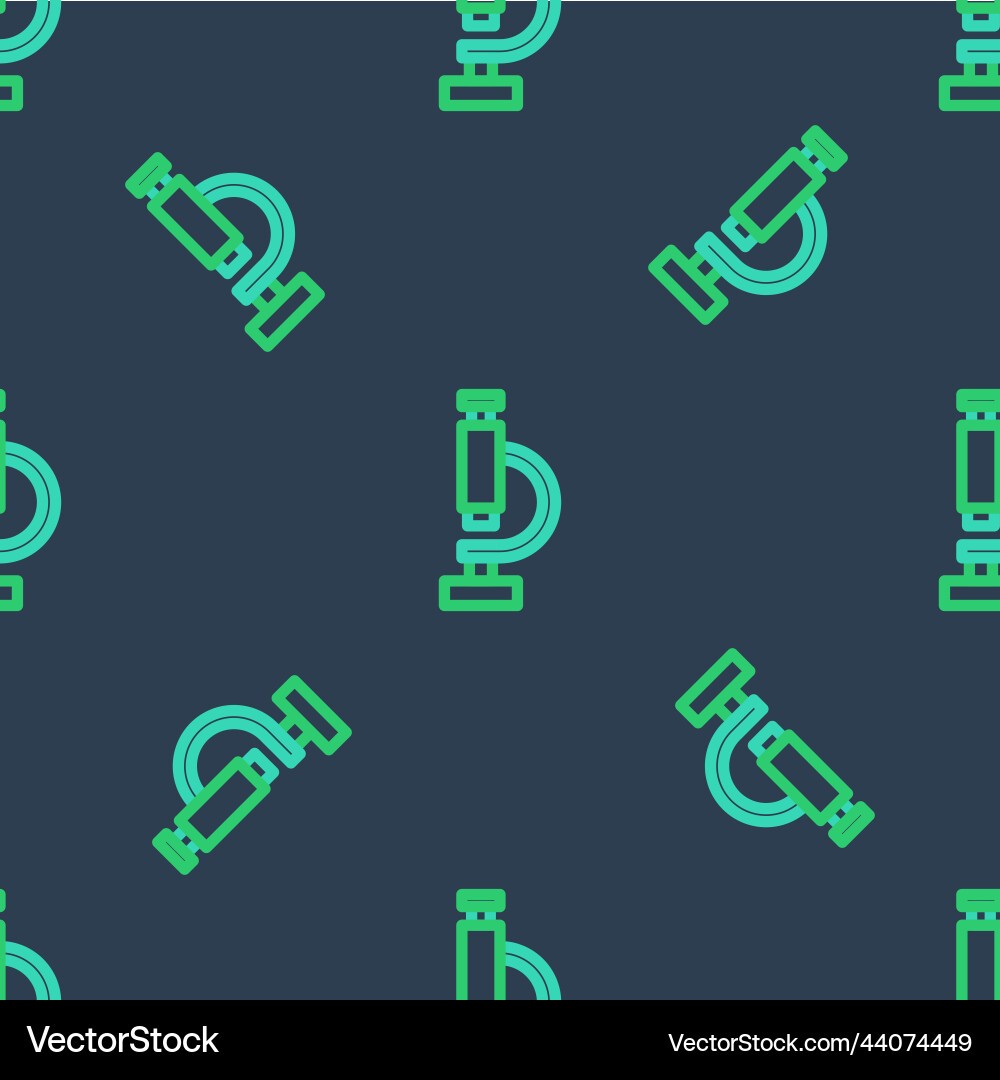 Line microscope icon isolated seamless pattern Line microscope icon isolated seamless pattern vector image