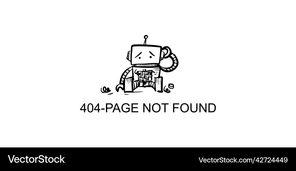 Page not found error 404 system updates vector image