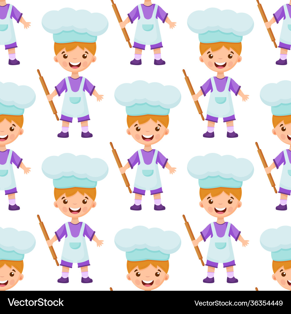 Pattern chef isolated background Pattern chef isolated background vector image