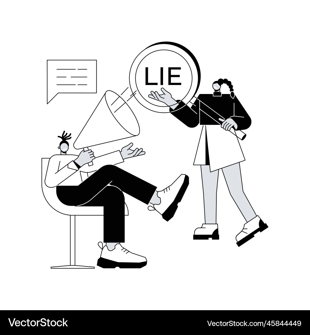 Post-truth abstract concept Post-truth abstract concept vector image