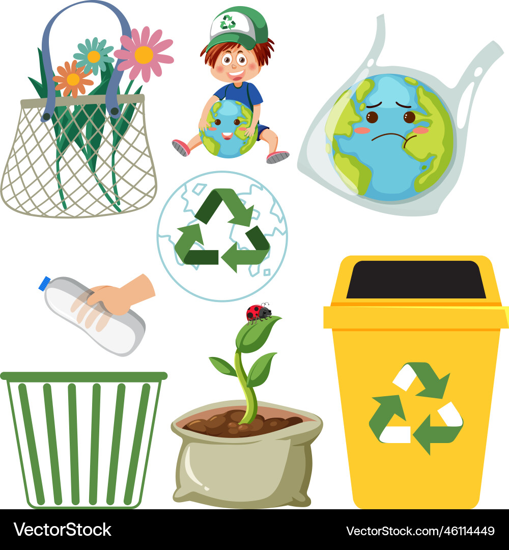 Save the earth graphics and icons collection Save the earth graphics and icons collection vector image
