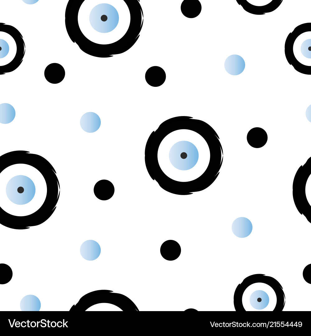 Seamless pattern with evil eye vector image