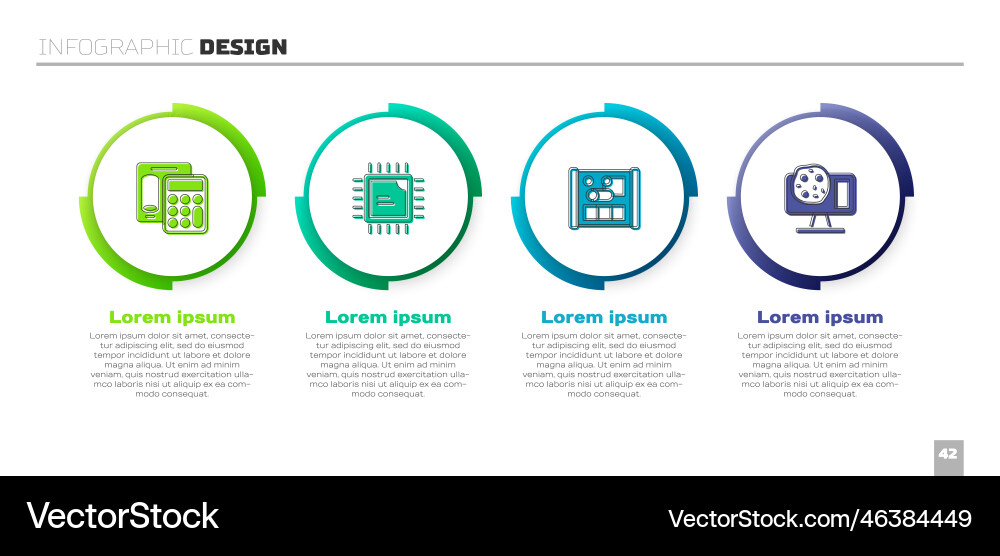 Set calculator processor cpu graphing paper Vector Image