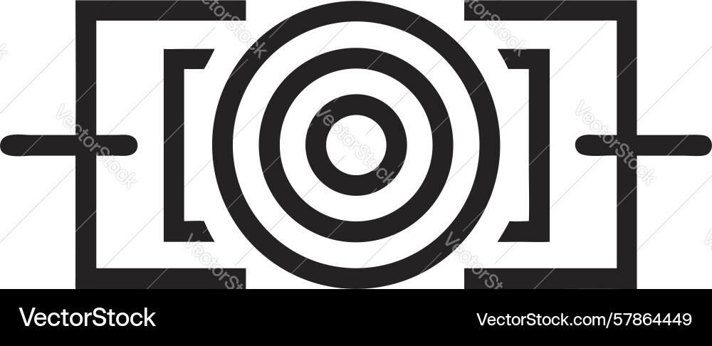 Target within square brackets icon defined focus vector image
