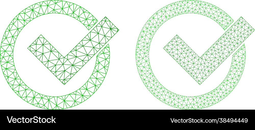 Validation icons - polygonal mesh Validation icons - polygonal mesh vector image