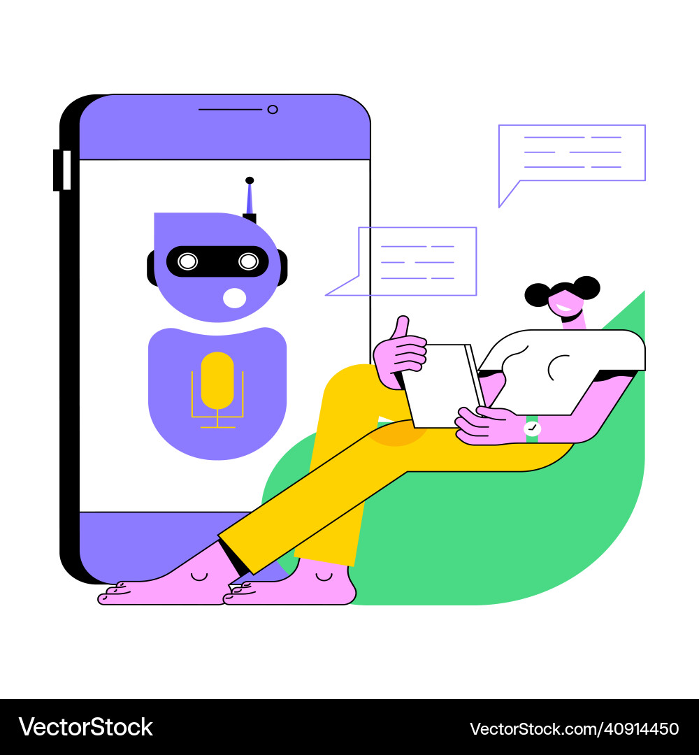 Chatbot virtual assistant abstract concept Chatbot virtual assistant abstract concept vector image