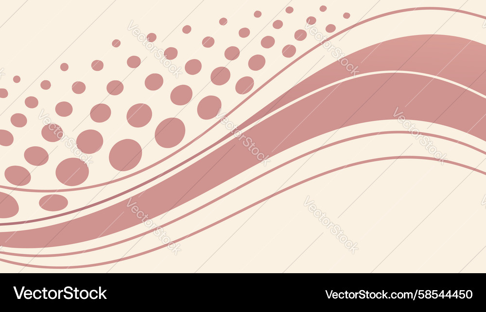 Fluid Wavy Lines & Dot Pattern Vector Image