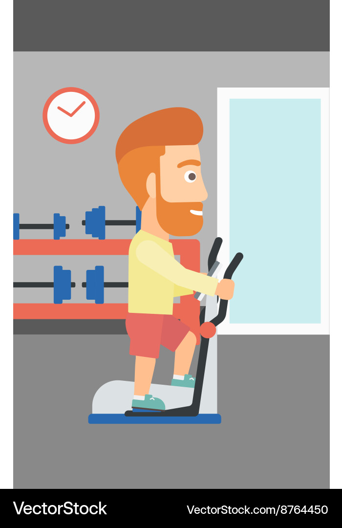 Man making exercises Vector Image