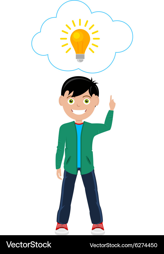 Man with idea vector image