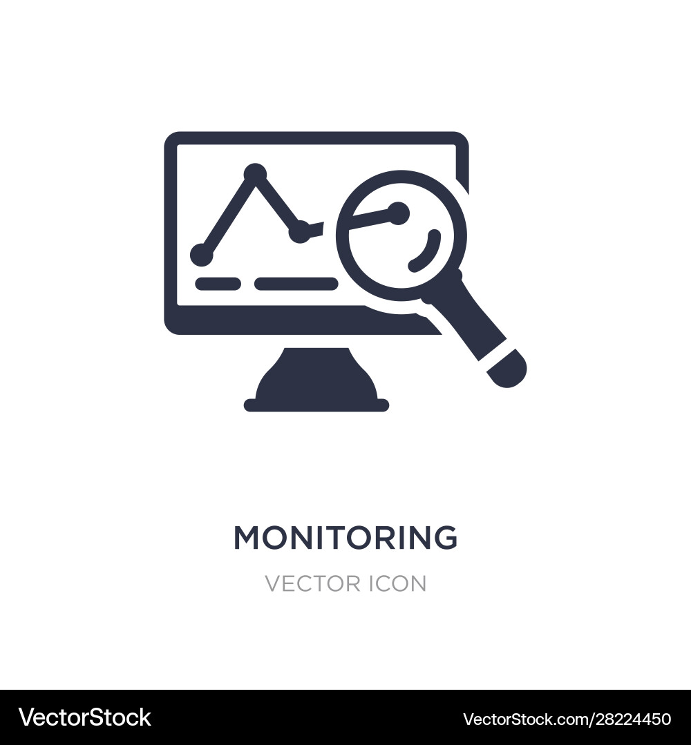Monitoring icon on white background simple vector image