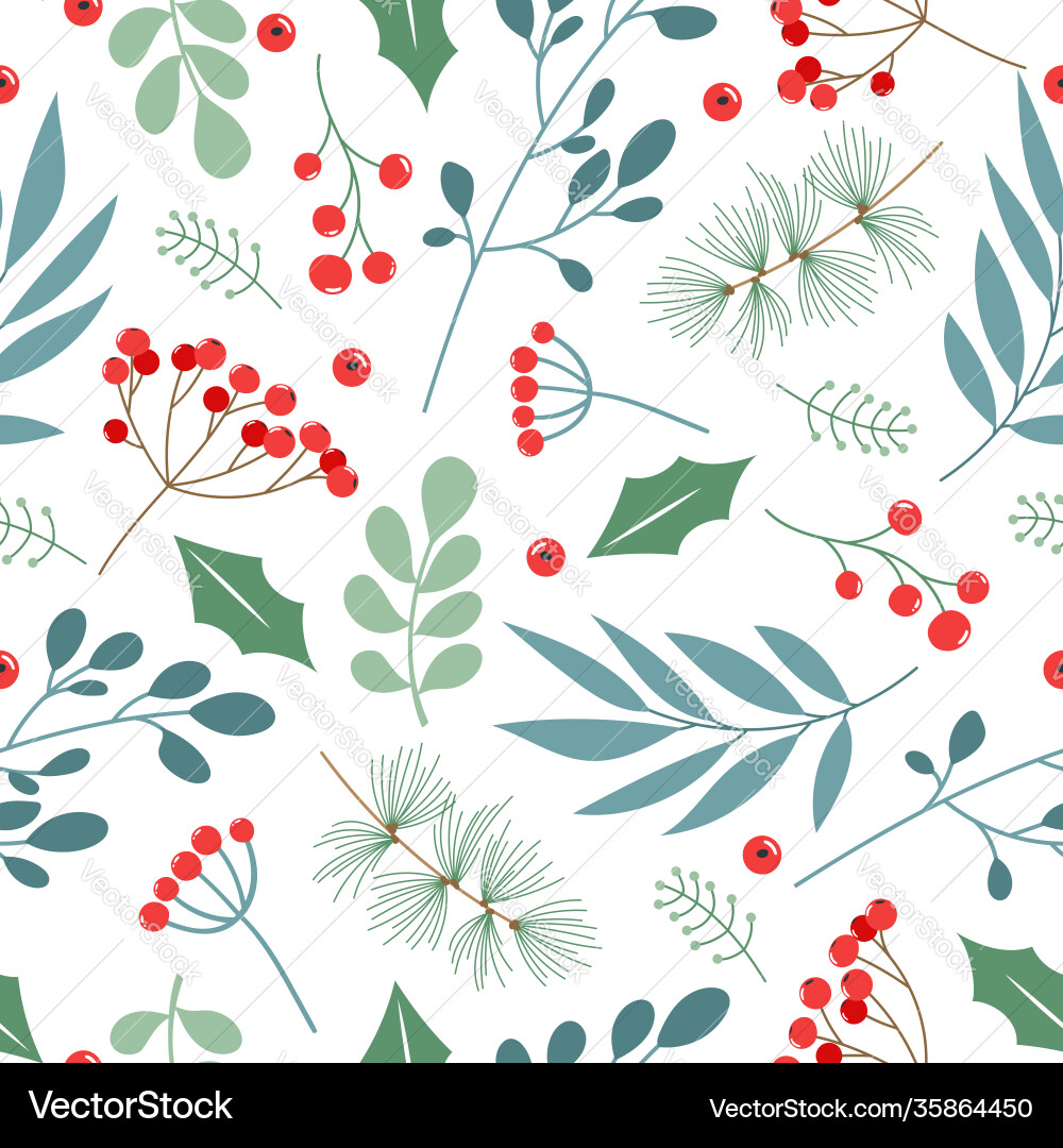 Seamless pattern with branches leaves Seamless pattern with branches leaves vector image