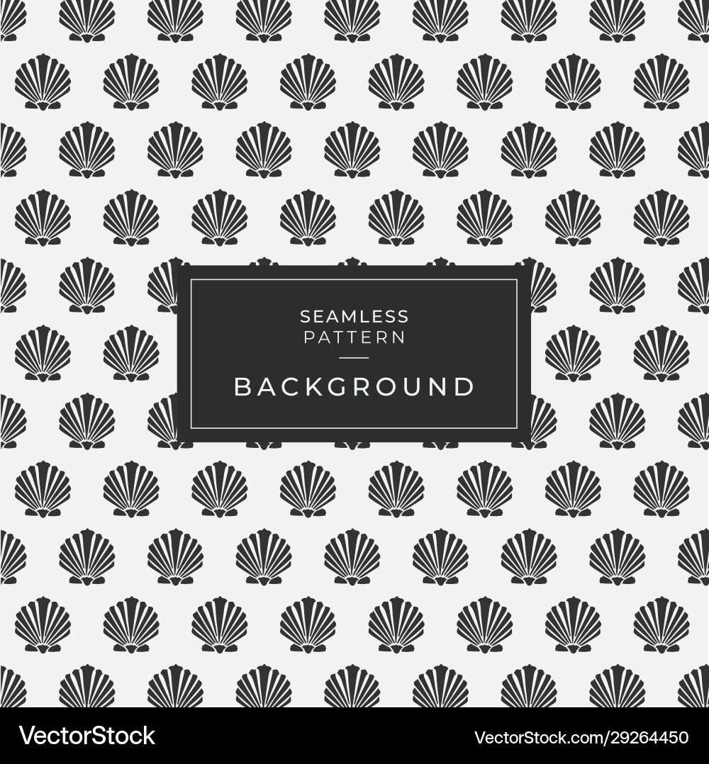 Shell Pattern Seamless Background Vector Image