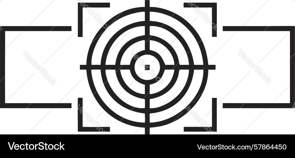 Target in rectangle icon defined area of focus Vector Image