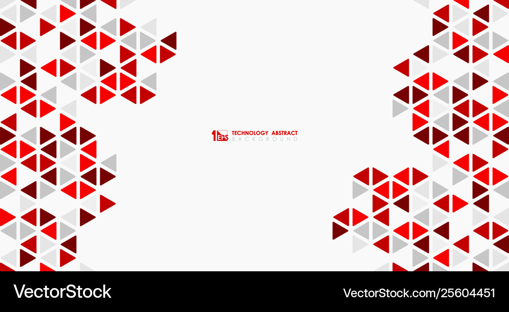 Abstract wide red cube geometric hexagonal low Abstract wide red cube geometric hexagonal low vector image