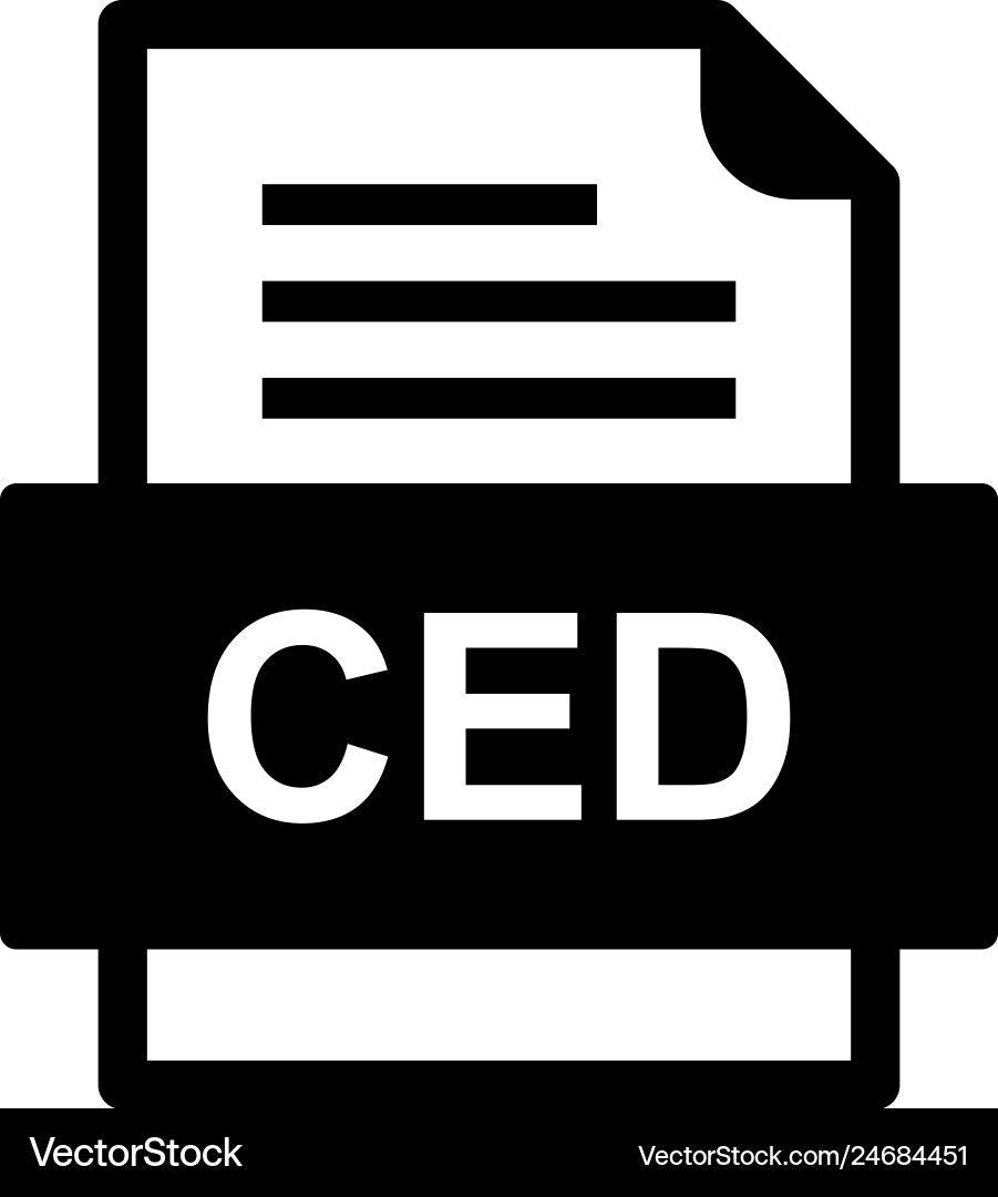 Ced file document icon vector image