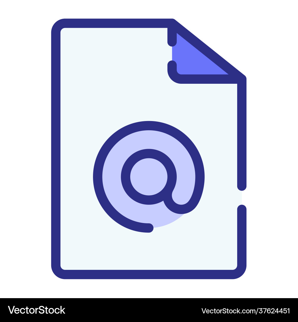Document attachment email file single isolated Document attachment email file single isolated Vector Image