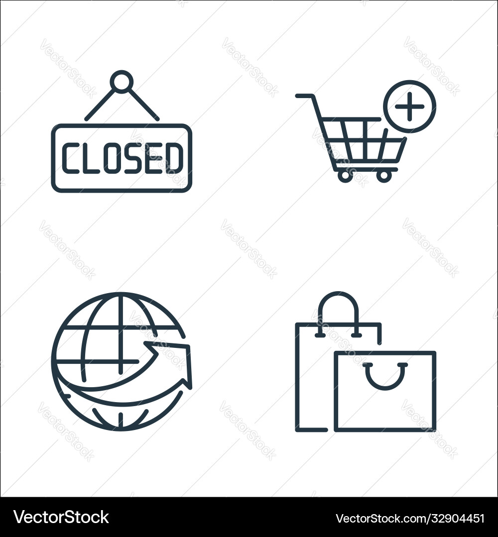 Ecommerce line icons linear set quality Ecommerce line icons linear set quality Vector Image
