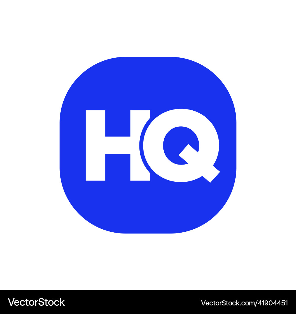 Hq company name initial letters monogram vector image