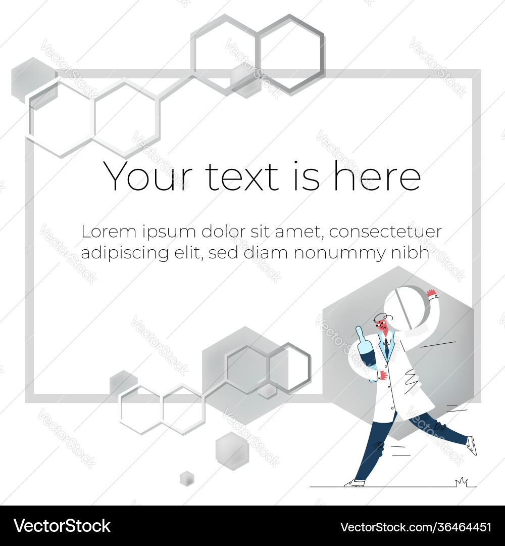 Image template frame for slide design Vector Image