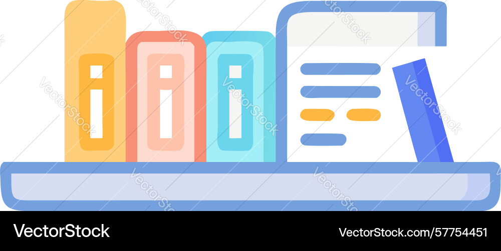 Library document or educational reading list icon vector image