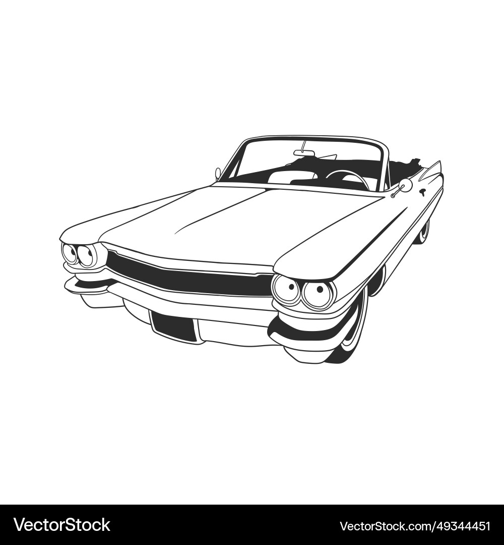 Outline Design eines Oldtimers 11 Outline Design eines Oldtimers 11 vektorbild
