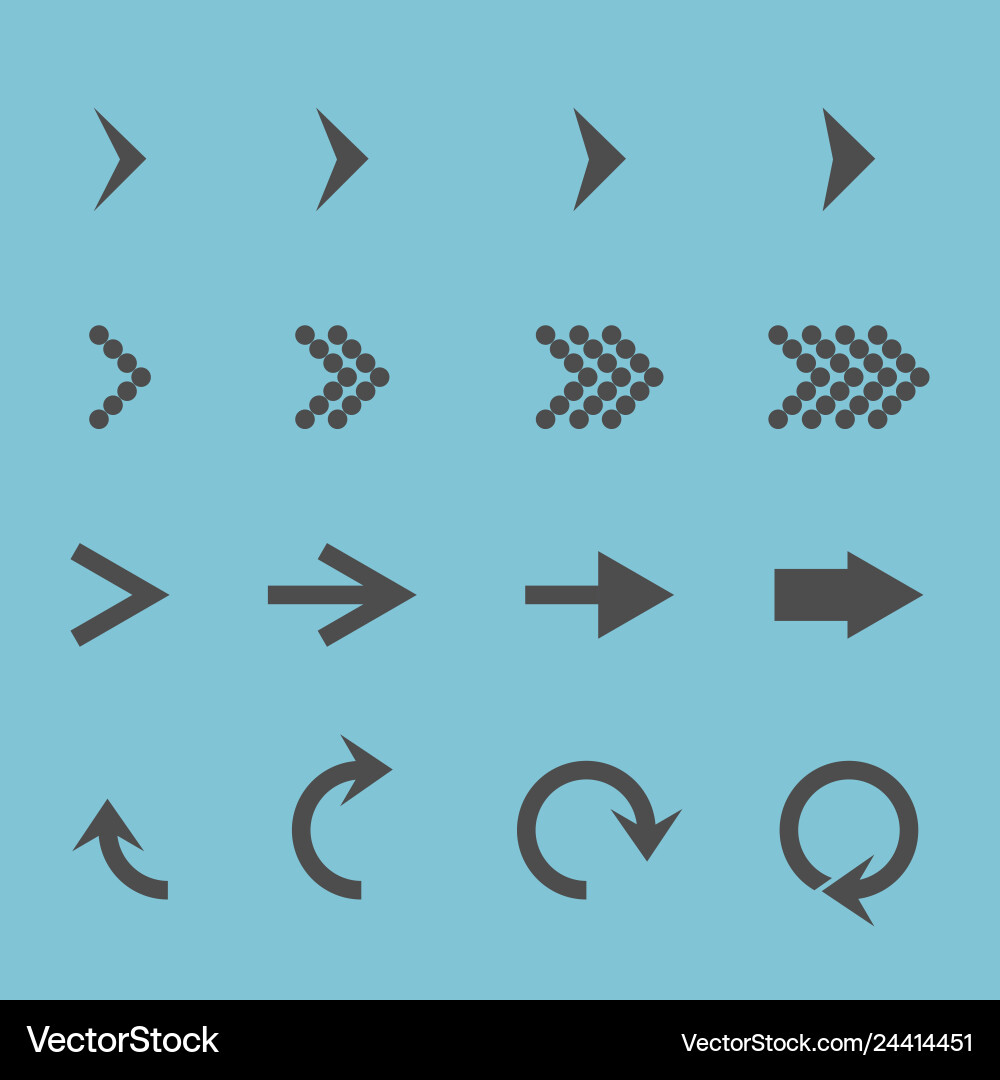 Set with different arrows icon Set with different arrows icon vector image
