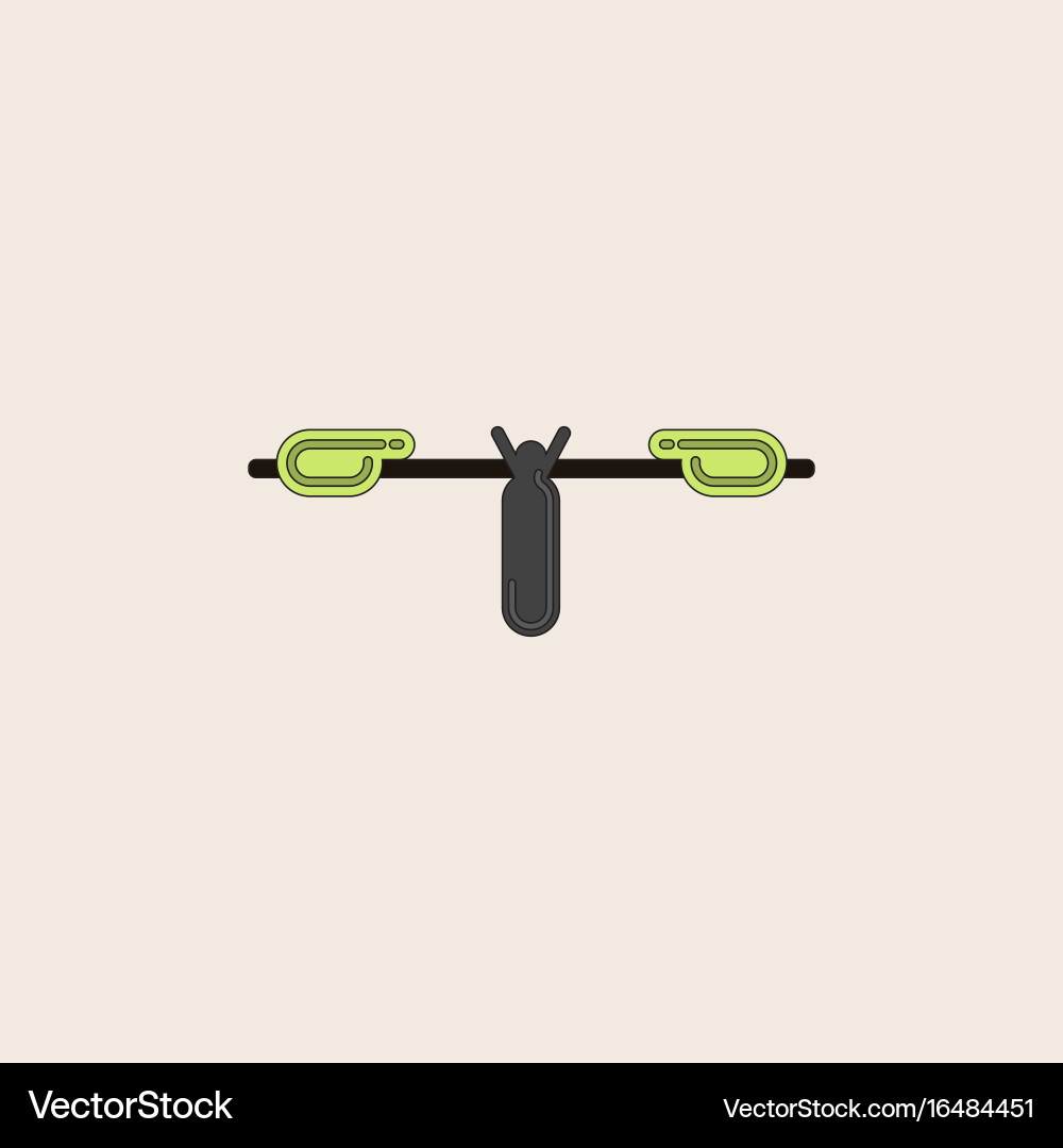 Sports equipment decorative icon vector image