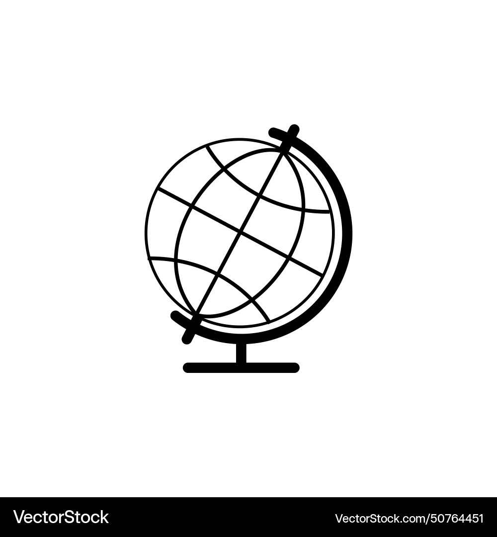 World globe flat icon Royalty Free Vector Image