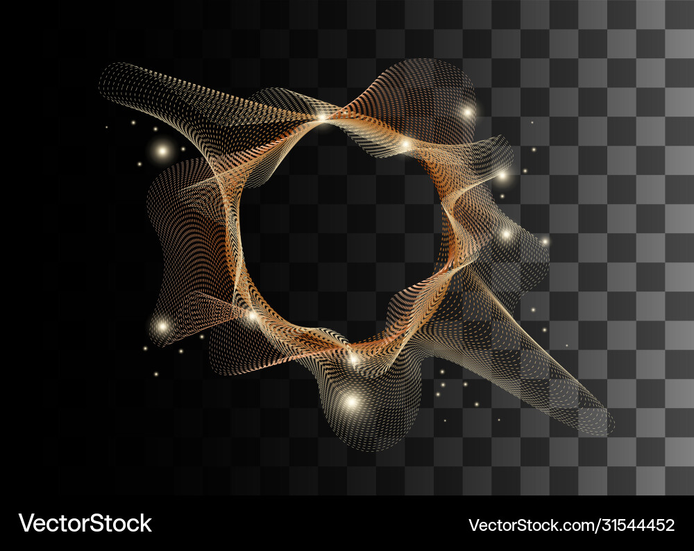 Abstract design element golden color effect Abstract design element golden color effect vector image