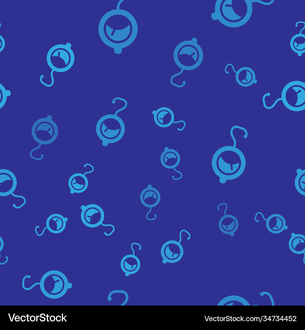 Blue spring scale icon isolated seamless pattern Blue spring scale icon isolated seamless pattern Vector Image