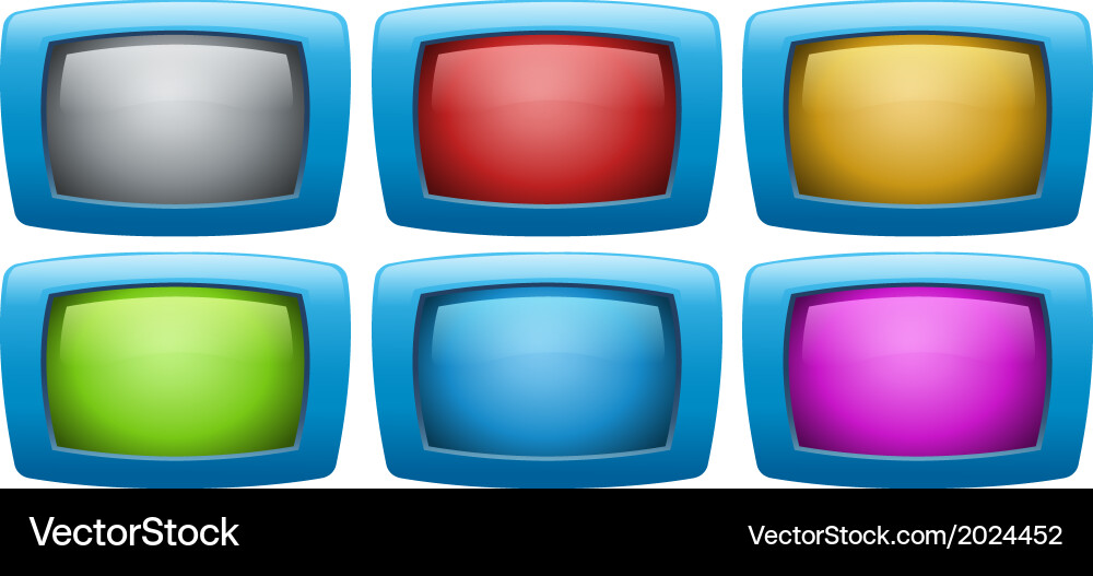 Colorful web buttons vector image