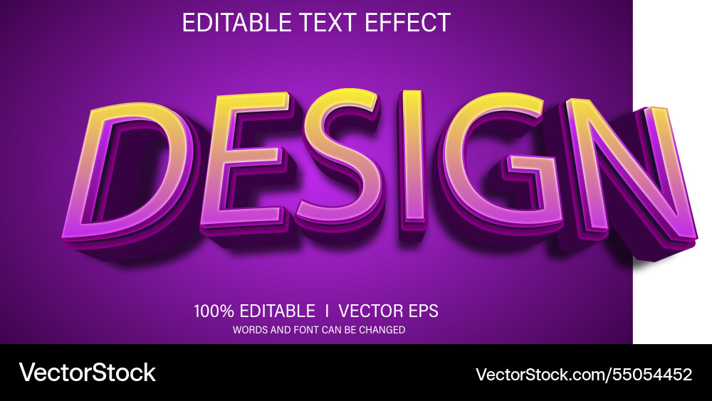 Design text effect with modern style Design text effect with modern style vector image